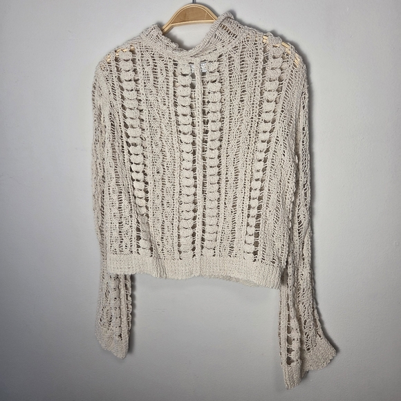 Rebellion Beige Knit Button Front Cotton Cardigan - Picture 11 of 11